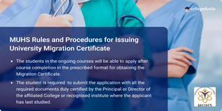 MUHS Releases Rules and Procedures to Issue University Migration Certificates